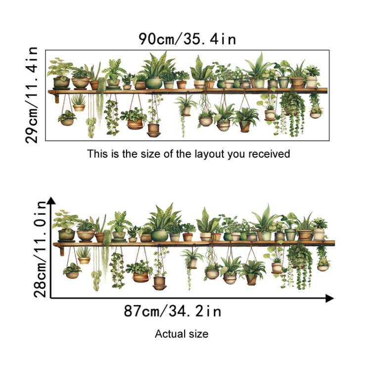 PH-QT4578 Plant Bonsai Decals Bedroom Decor Stickers Small Fresh Living Room Landscaping Decorative Wall Stickers