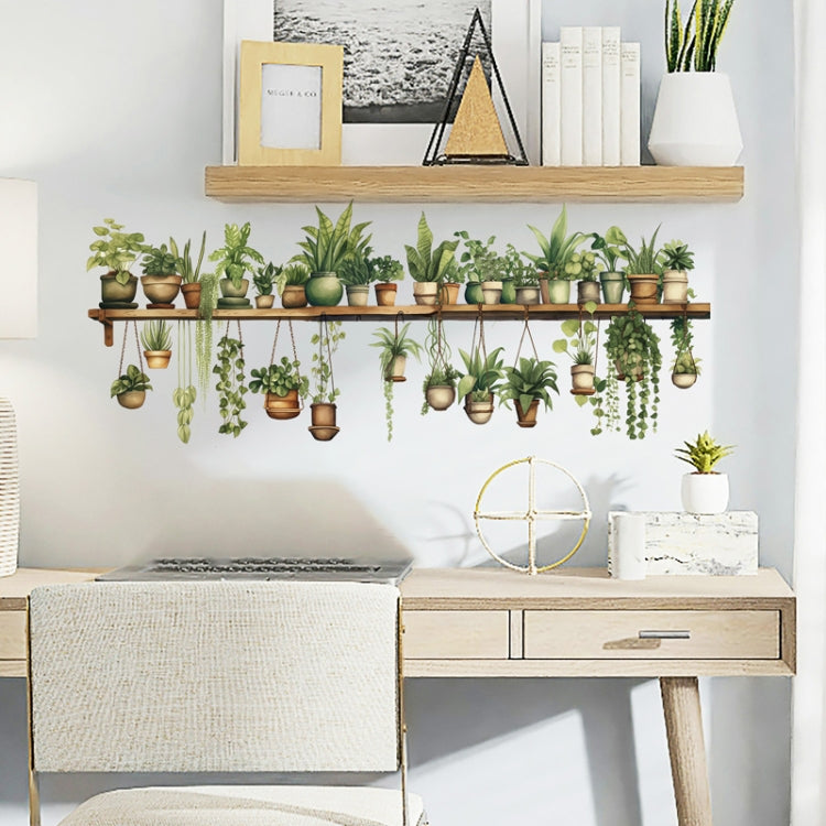 PH-QT4578 Plant Bonsai Decals Bedroom Decor Stickers Small Fresh Living Room Landscaping Decorative Wall Stickers