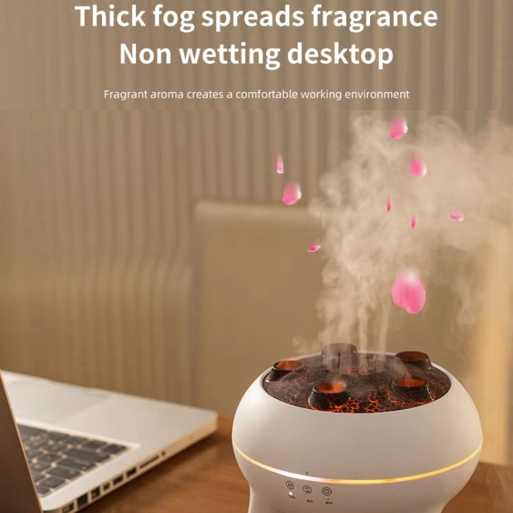 Dynamic Multi-Spray Aromatherapy Diffuser With Colorful Lights Remote Control Humidifier UK Plug - V80 Spit Circle Upgrade Model