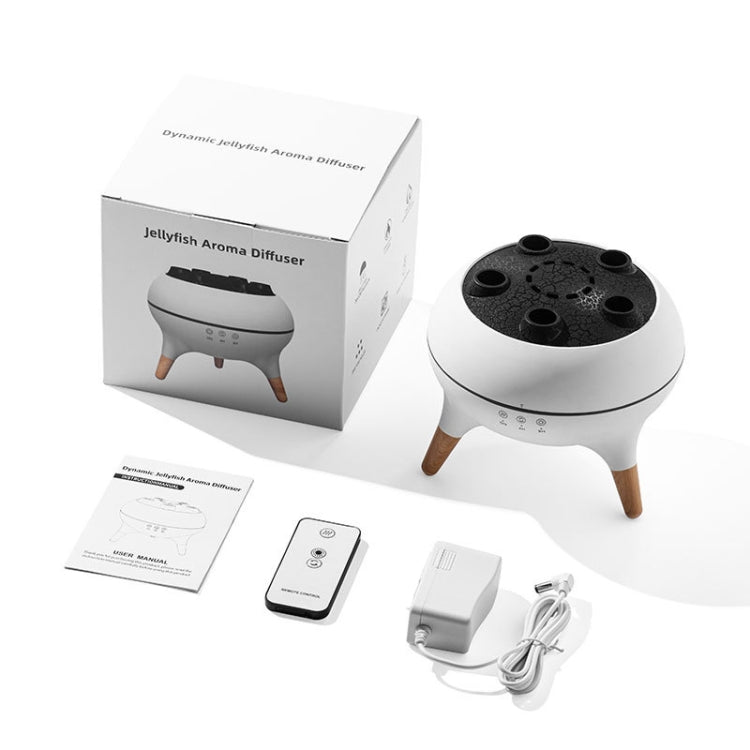 Dynamic Multi-Spray Aromatherapy Diffuser With Colorful Lights Remote Control Humidifier EU Plug - V80 Spit Circle Upgrade Model