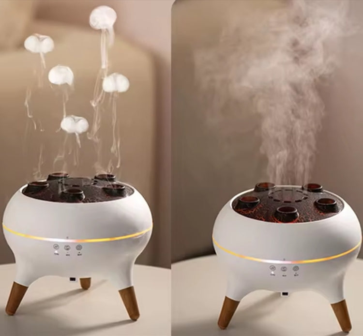 Dynamic Multi-Spray Aromatherapy Diffuser With Colorful Lights Remote Control Humidifier EU Plug - V80 Spit Circle Upgrade Model