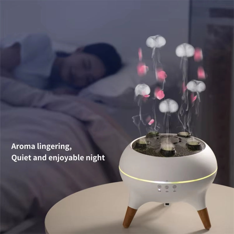 Dynamic Multi-Spray Aromatherapy Diffuser With Colorful Lights Remote Control Humidifier EU Plug - V80 Spit Circle Upgrade Model