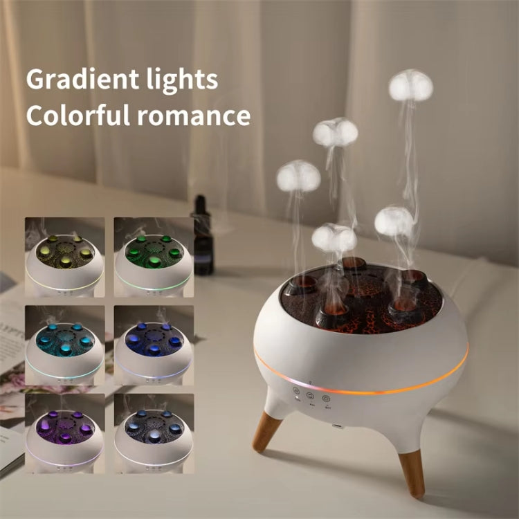 Dynamic Multi-Spray Aromatherapy Diffuser With Colorful Lights Remote Control Humidifier EU Plug - V80 Spit Circle Upgrade Model