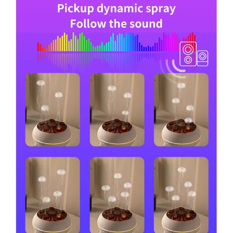 Dynamic Multi-Spray Aromatherapy Diffuser With Colorful Lights Remote Control Humidifier EU Plug - V80 Spit Circle Upgrade Model