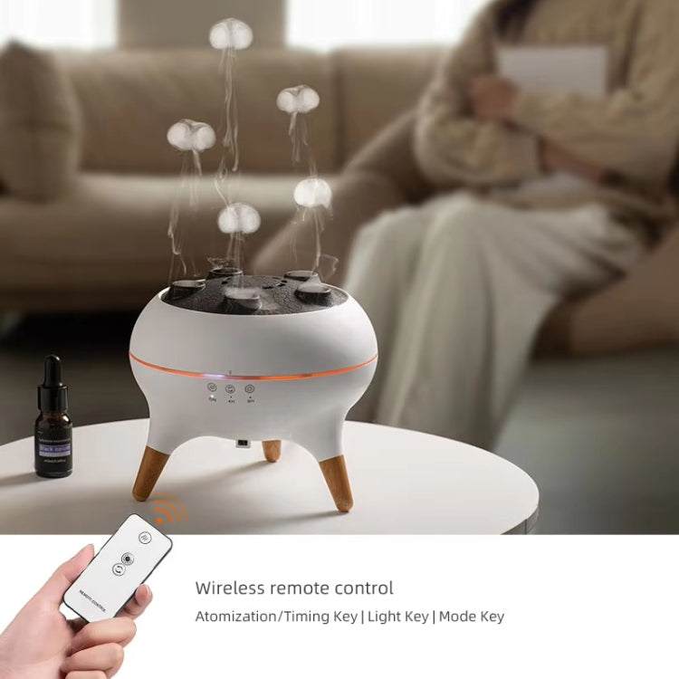Dynamic Multi-Spray Aromatherapy Diffuser With Colorful Lights Remote Control Humidifier EU Plug - V80 Spit Circle Upgrade Model