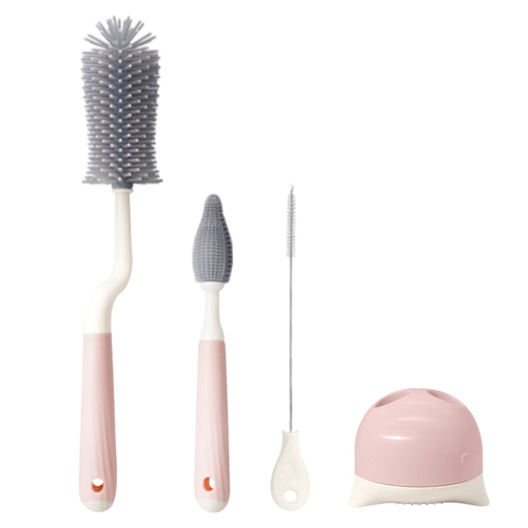 Silicone Rotating Multifunction Cleaning Cup Brush Set Bottle Nipple Straw Cleaner Brush