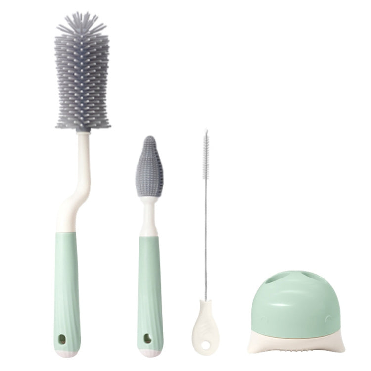 Silicone Rotating Multifunction Cleaning Cup Brush Set Bottle Nipple Straw Cleaner Brush