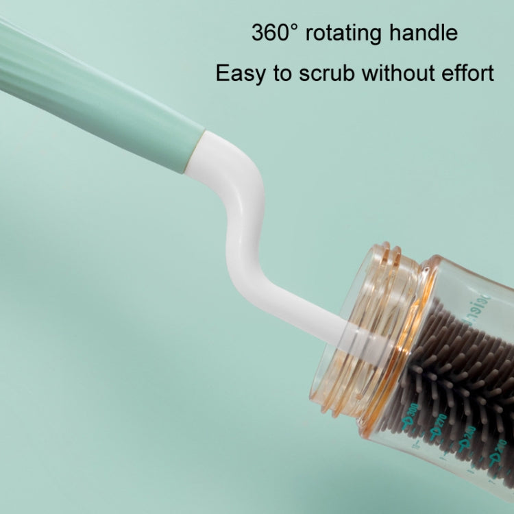 Silicone Rotating Multifunction Cleaning Cup Brush Set Bottle Nipple Straw Cleaner Brush