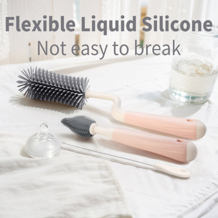 Silicone Rotating Multifunction Cleaning Cup Brush Set Bottle Nipple Straw Cleaner Brush