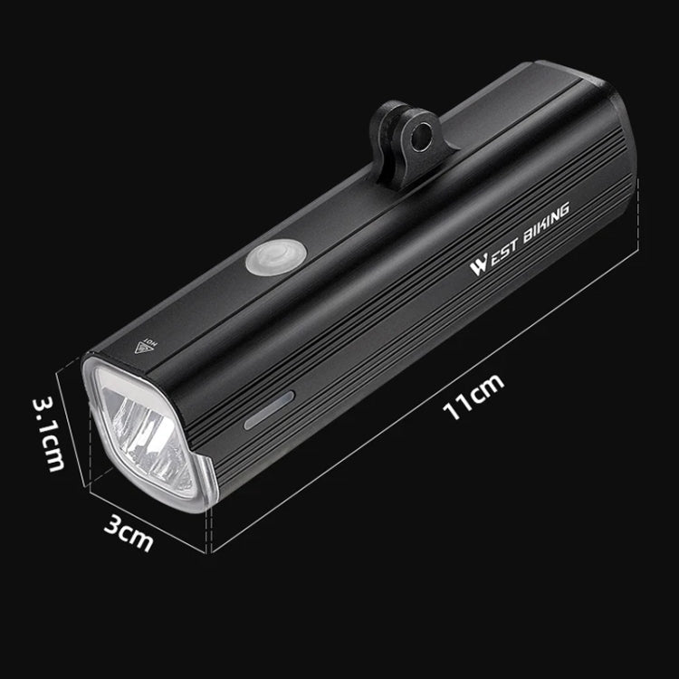 WEST BIKING Bicycle High Lumen Type-C Aluminum Alloy Headlight, Specification: Light + Aluminum Alloy Computer Holder