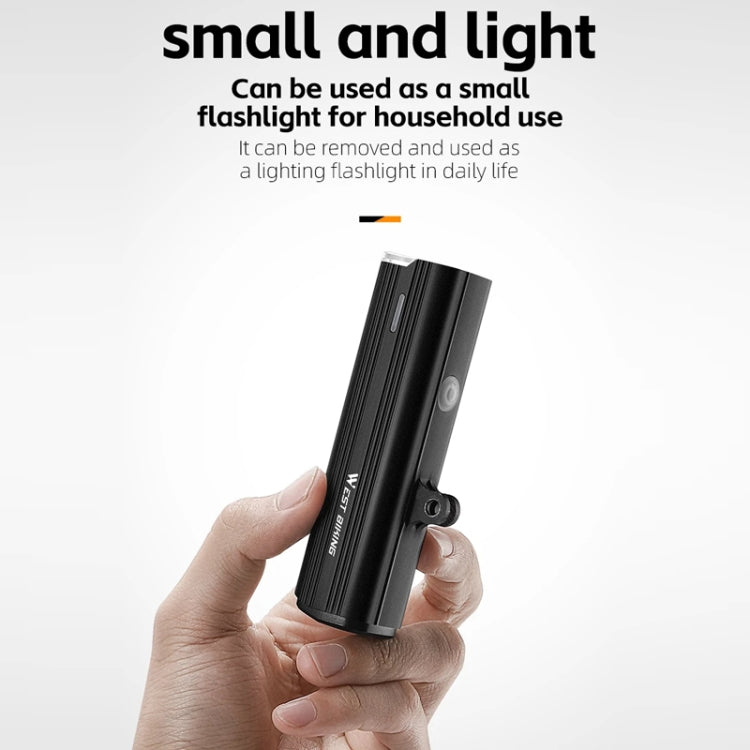WEST BIKING Bicycle High Lumen Type-C Aluminum Alloy Headlight, Specification: Light + Aluminum Alloy Integrated Handlebar Computer Holder