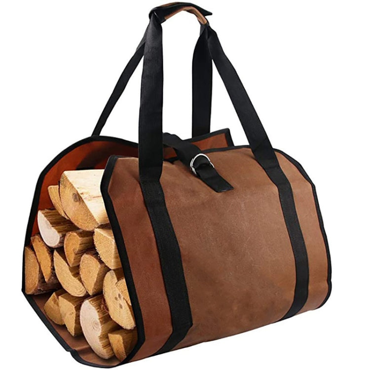 Outdoor Large Capacity Firewood Storage Bag Portable And Durable Logging Kit, Style: 600D PVC