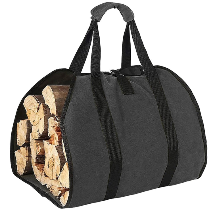 Outdoor Large Capacity Firewood Storage Bag Portable And Durable Logging Kit, Style: 12A Canvas