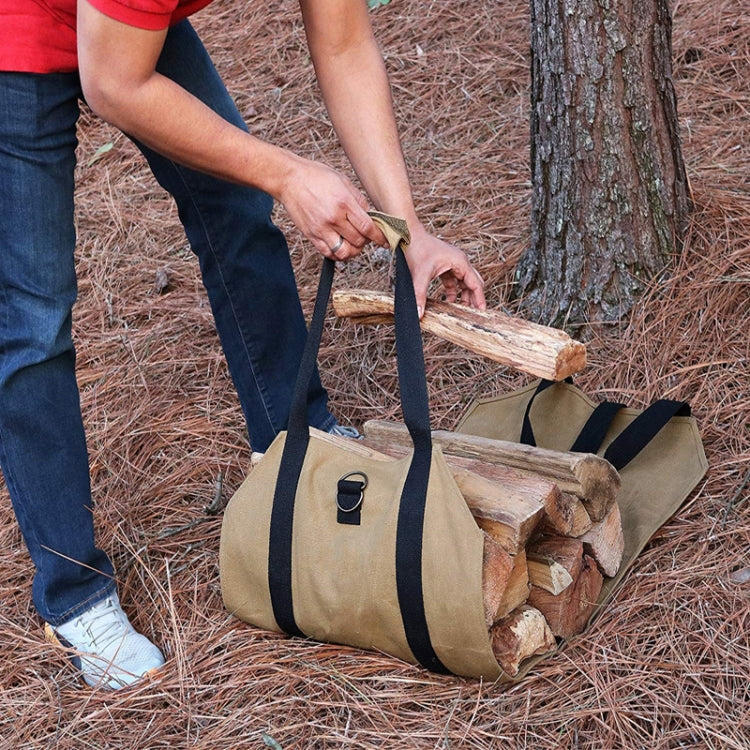 Outdoor Large Capacity Firewood Storage Bag Portable And Durable Logging Kit, Style: 600D PVC