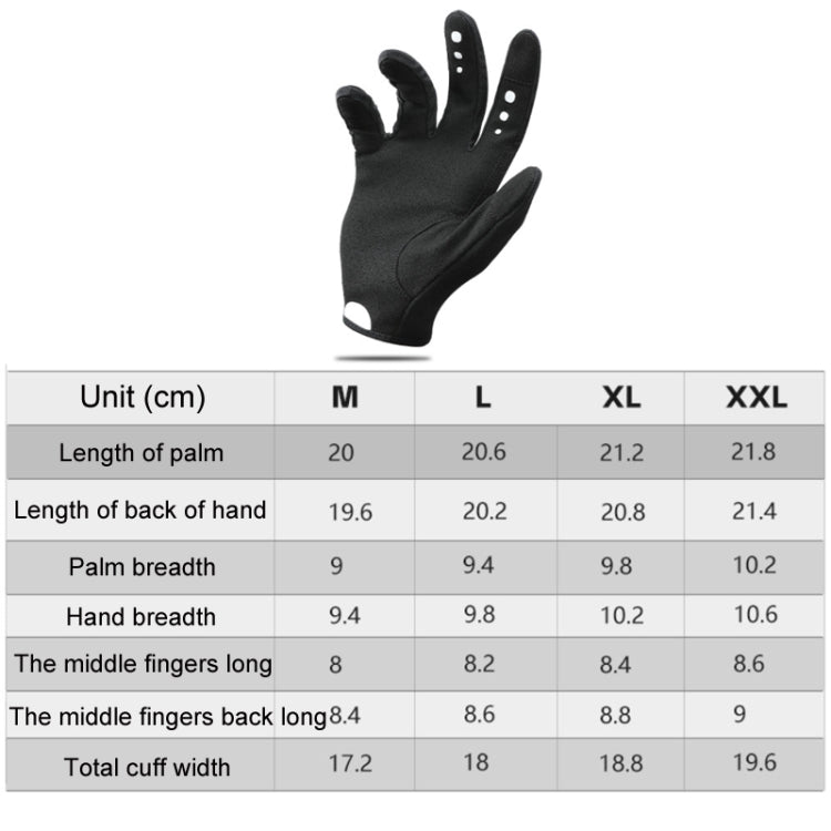 WEST BIKING Cycling Anti-slip Breathable Touch Screen Gloves, Size: XL - Black