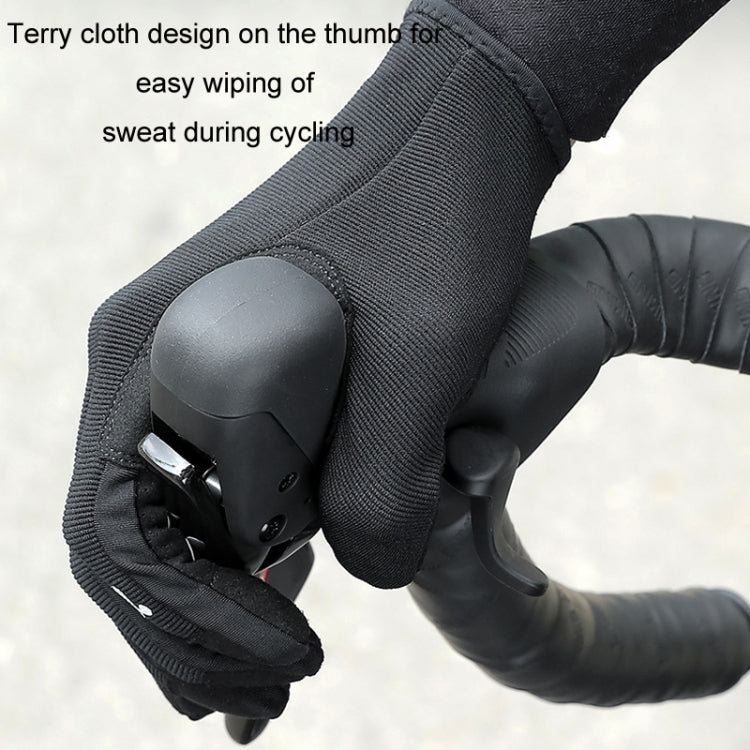 WEST BIKING Cycling Anti-slip Breathable Touch Screen Gloves, Size: M - Black