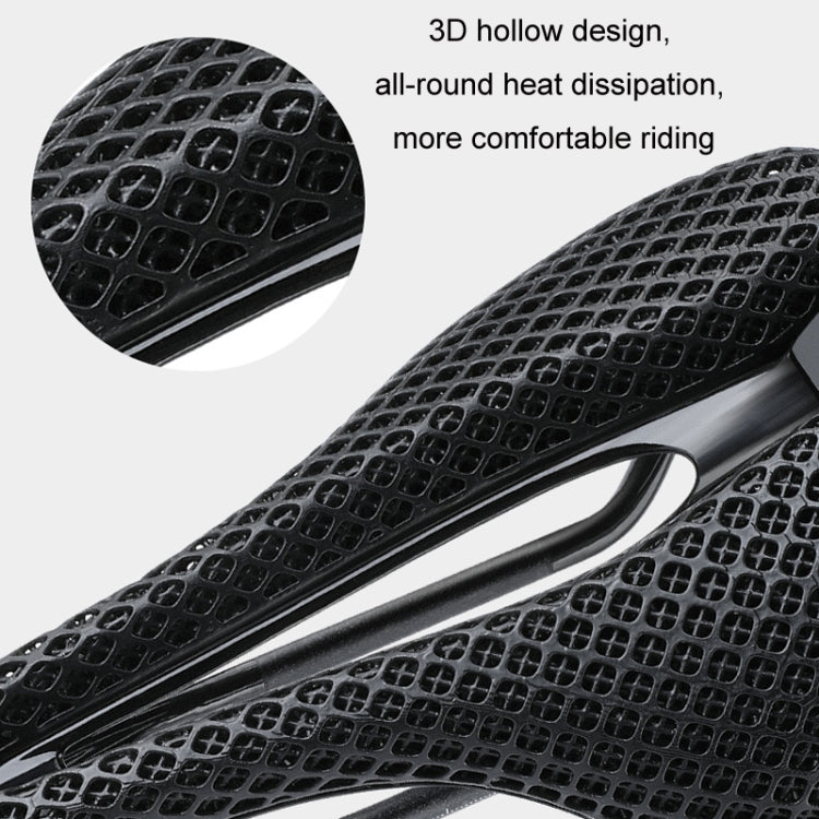 WEST BIKING Road Bicycle Carbon Fiber Ultralight Breathable Seat - Black