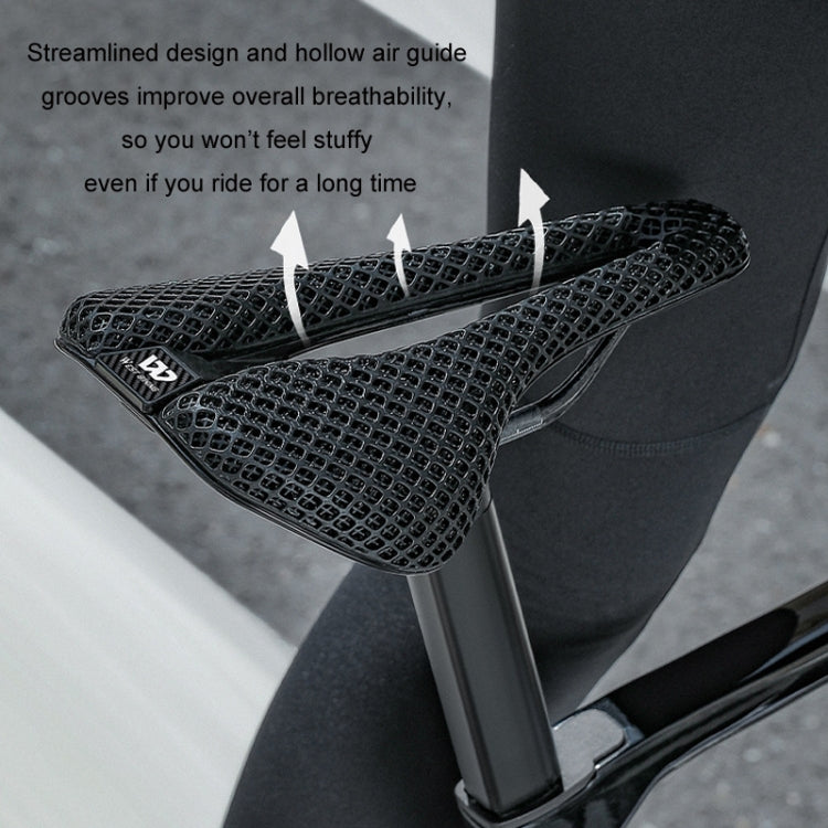 WEST BIKING Road Bicycle Carbon Fiber Ultralight Breathable Seat - Black