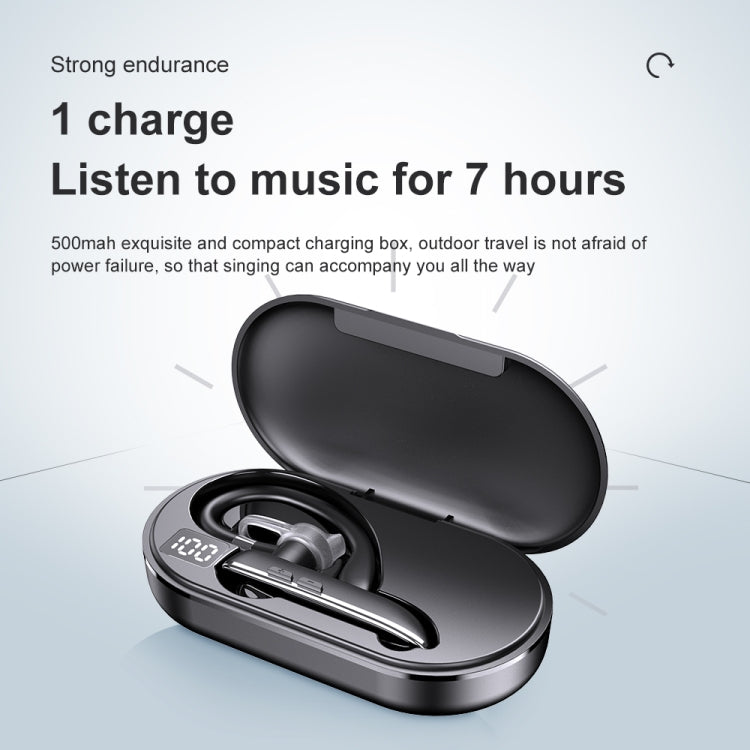 Bluetooth Earphone With Digital Display Charging Compartment Wireless Earphone For Car Talking Noise Reduction - 530-1 Flagship Version