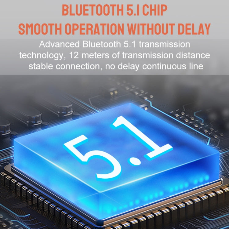 Bluetooth Earphone With Digital Display Charging Compartment Wireless Earphone For Car Talking Noise Reduction - 530-1 Flagship Version