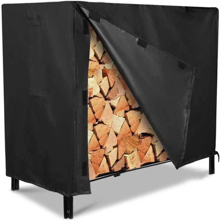 122 x 61 x 107cm Rustic Thickened Oxford Cloth Firewood Cover Outdoor Patio Fireplace Firewood Frame Waterproof Shade