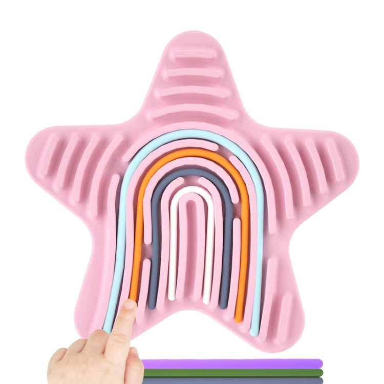 Stars Silicone Sensory Activity Board Children Puzzle Stress Relief Toys