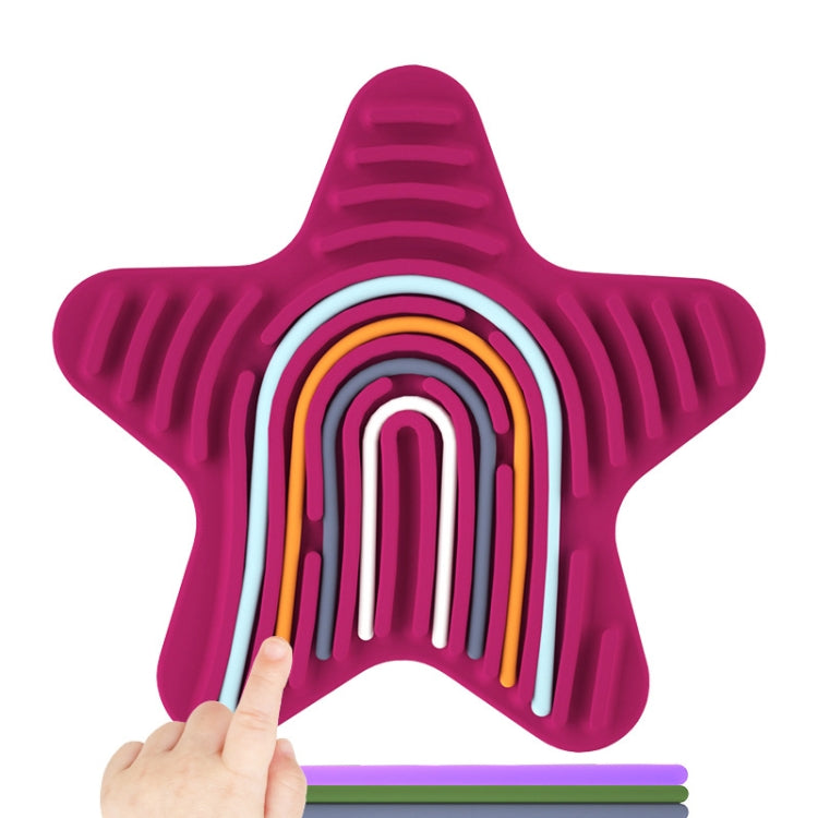 Stars Silicone Sensory Activity Board Children Puzzle Stress Relief Toys