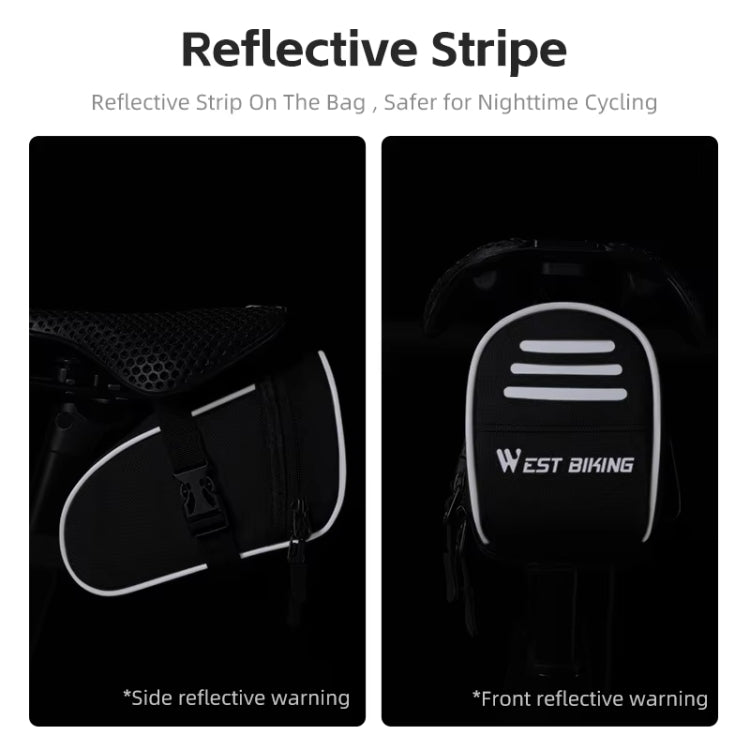WEST BIKING Bicycle Saddle Tail Bag Portable Mini Tool Bag - Black