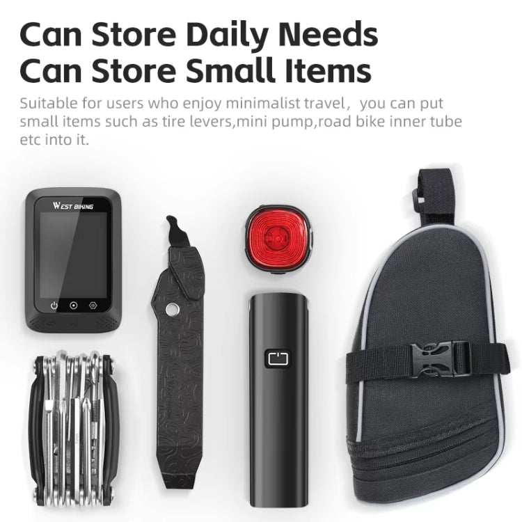 WEST BIKING Bicycle Saddle Tail Bag Portable Mini Tool Bag - Black