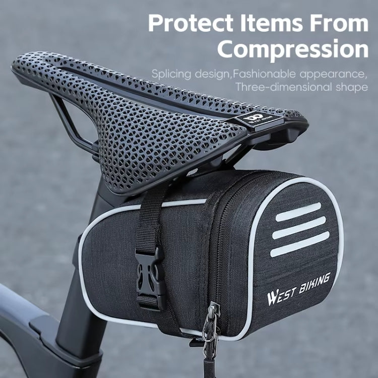 WEST BIKING Bicycle Saddle Tail Bag Portable Mini Tool Bag - Black