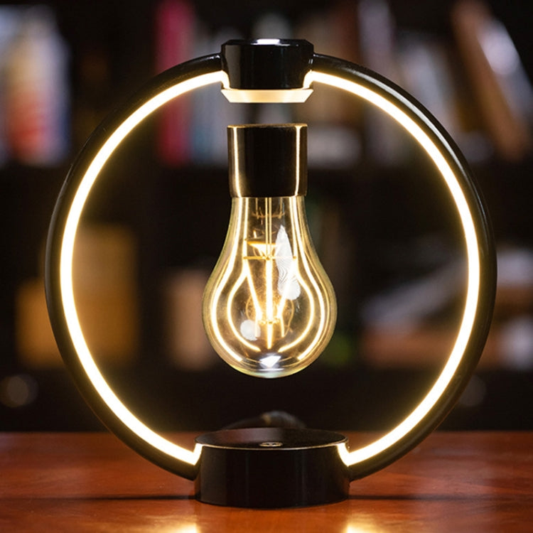 Magnetic Levitation Light Bulb Table Lamp Desktop Ambient Luminous Night Light, Specification: UK Plug