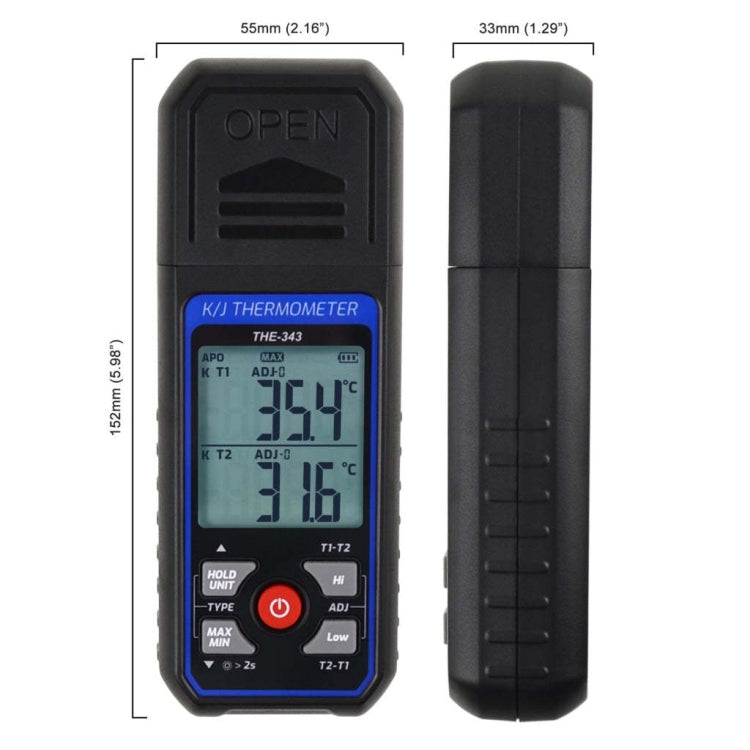 K-type Industrial High-precision Contact Probe Electronic Temperature Gauge - THE-343