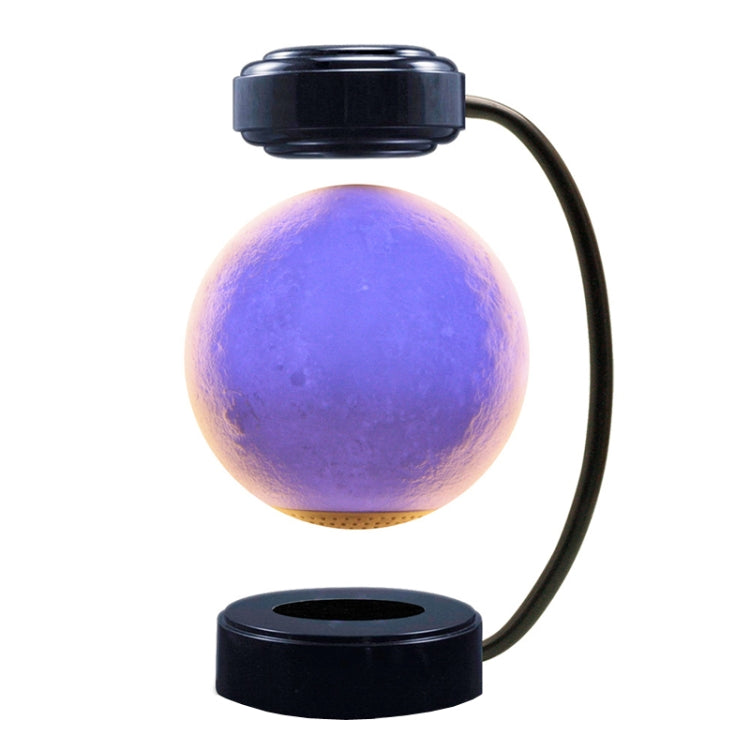 Magnetic Levitation Bluetooth Speaker Household Decorative Ambient Lighting Ornament US Plug, Style: Black Moon