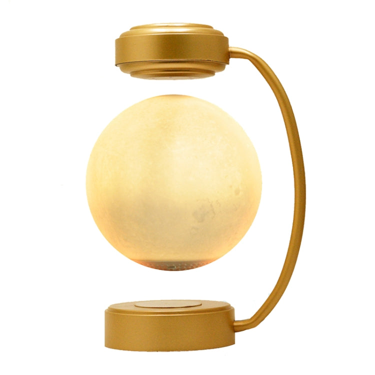 Magnetic Levitation Bluetooth Speaker Household Decorative Ambient Lighting Ornament US Plug, Style: Golden Moon