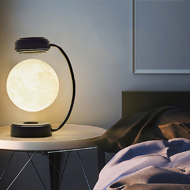 Magnetic Levitation Bluetooth Speaker Household Decorative Ambient Lighting Ornament US Plug, Style: Golden Moon