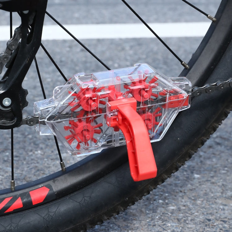 Bicycle Chain Cleaner Visual Immersion Chain Cleaner Brush Road Bike Cleaning Tool - Transparent