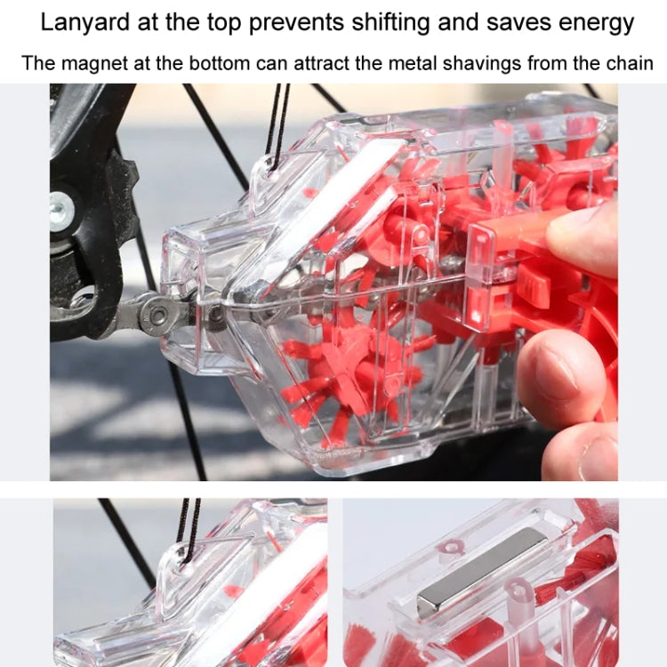 Bicycle Chain Cleaner Visual Immersion Chain Cleaner Brush Road Bike Cleaning Tool - Transparent
