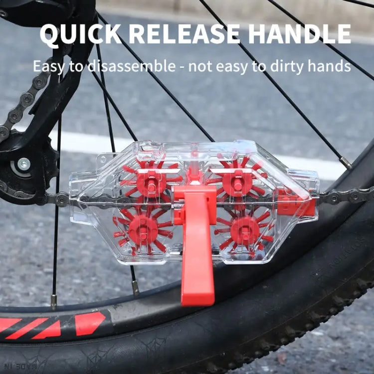 Bicycle Chain Cleaner Visual Immersion Chain Cleaner Brush Road Bike Cleaning Tool - Transparent