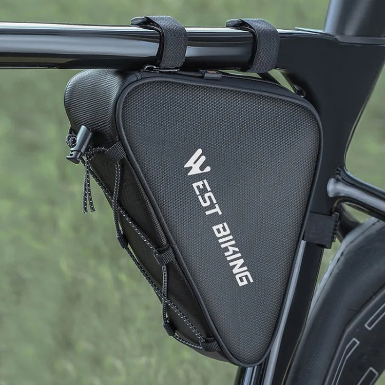 WEST BIKING Bicycle Crossbar Triangle Bag Cycling Equipment Tool Bag - Black