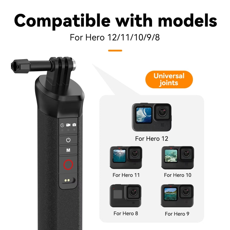 TELESIN Bluetooth Buoyancy Bar 15m Waterproof Depth  For GoPro HERO13 / 12 / 11 / 10 / 9 / 8 Black