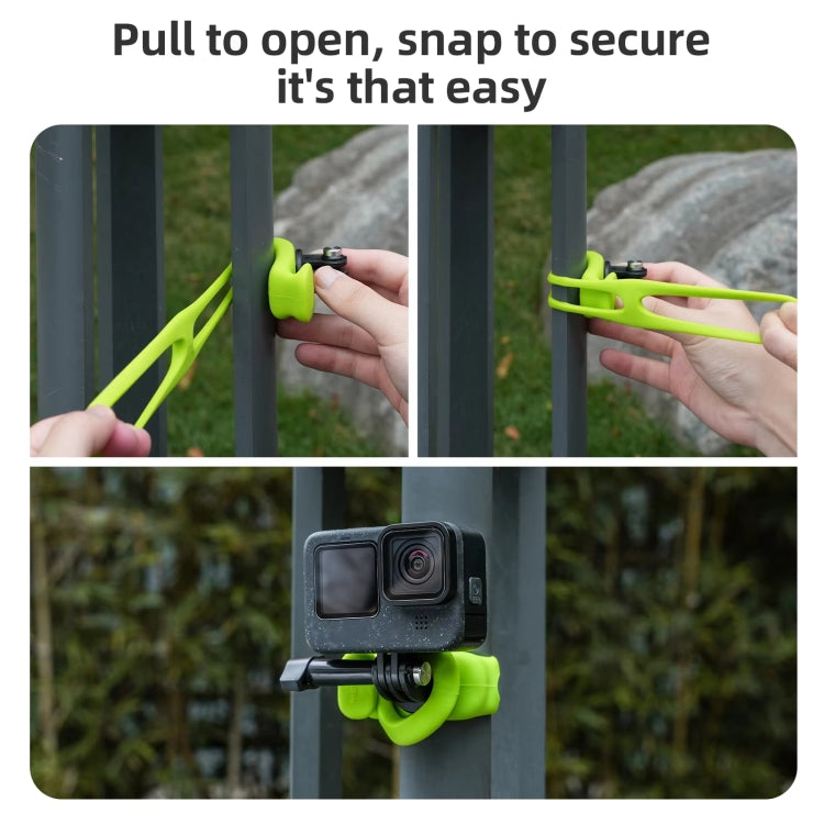 TELESIN Action Camera Mount Silicone Adjustable Mini Flexible Bracket For GoPro HERO / Insta360 / DJI Action Camera