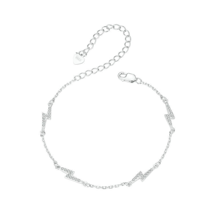 S925 Sterling Silver Platinum-plated Lightning Bracelet - BSB181