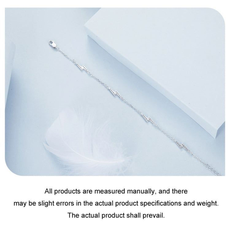 S925 Sterling Silver Platinum-plated Lightning Bracelet - BSB181