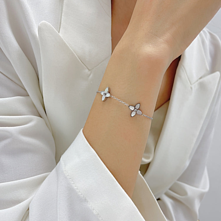 OPK 1400 Pearl Stainless Steel Bracelet, Color: Steel Color