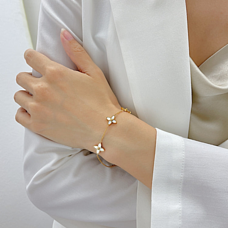 OPK 1400 Pearl Stainless Steel Bracelet, Color: Gold