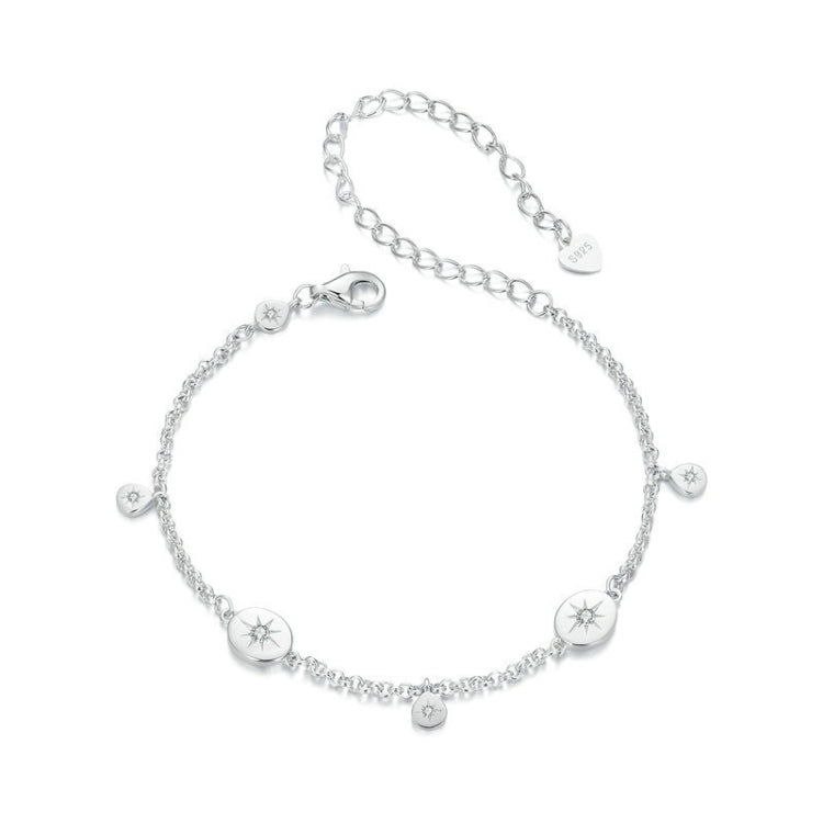 S925 Sterling Silver Platinum-plated Sun Bracelet - BSB182