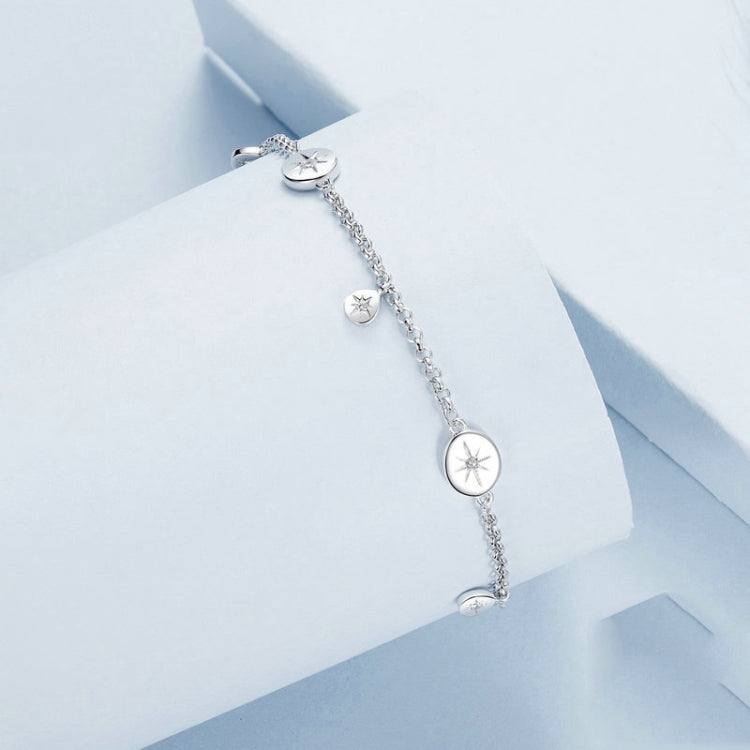 S925 Sterling Silver Platinum-plated Sun Bracelet - BSB182