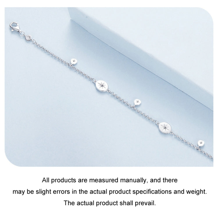 S925 Sterling Silver Platinum-plated Sun Bracelet - BSB182