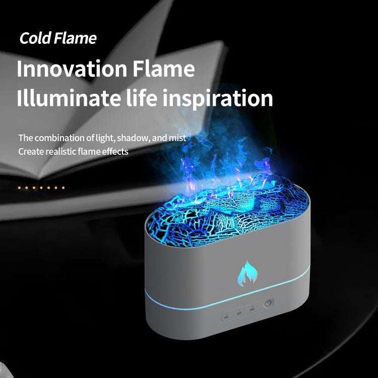 HX853B USB Plug-In Colorful Flame Lighting Effect Aromatherapy Humidifier