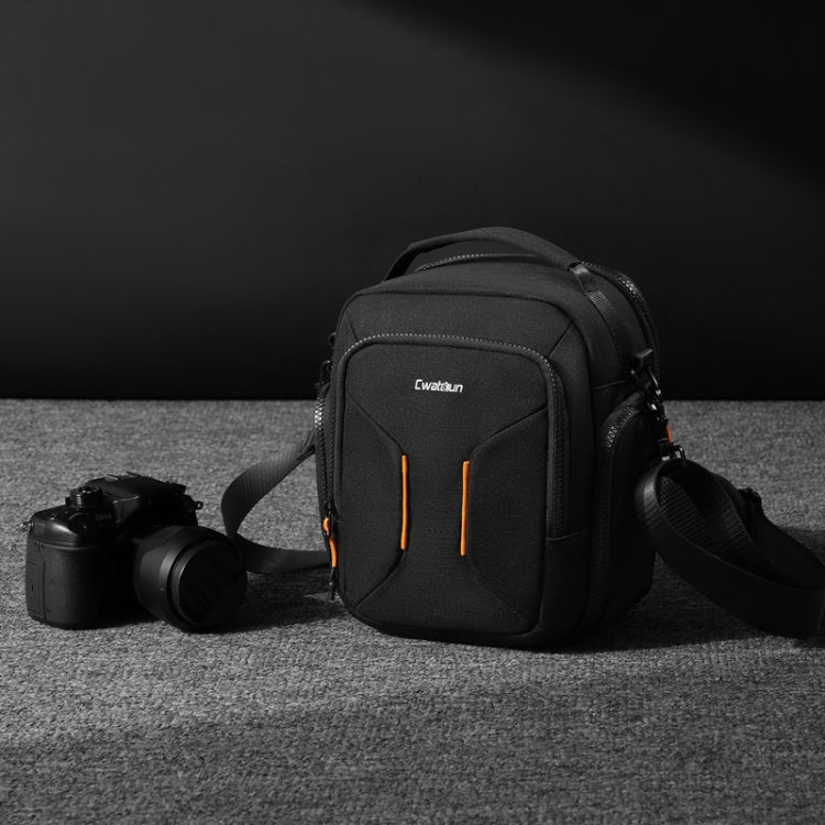 Cwatcun D140 Shoulder Crossbody Camera Storage Bag Shockproof Dropproof Leisure Outdoor Small Bag, Color: Large Black